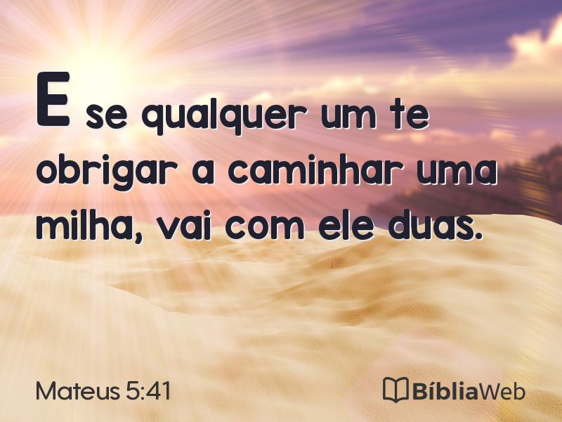 Mateus 5:41 em imagem para compartilhar