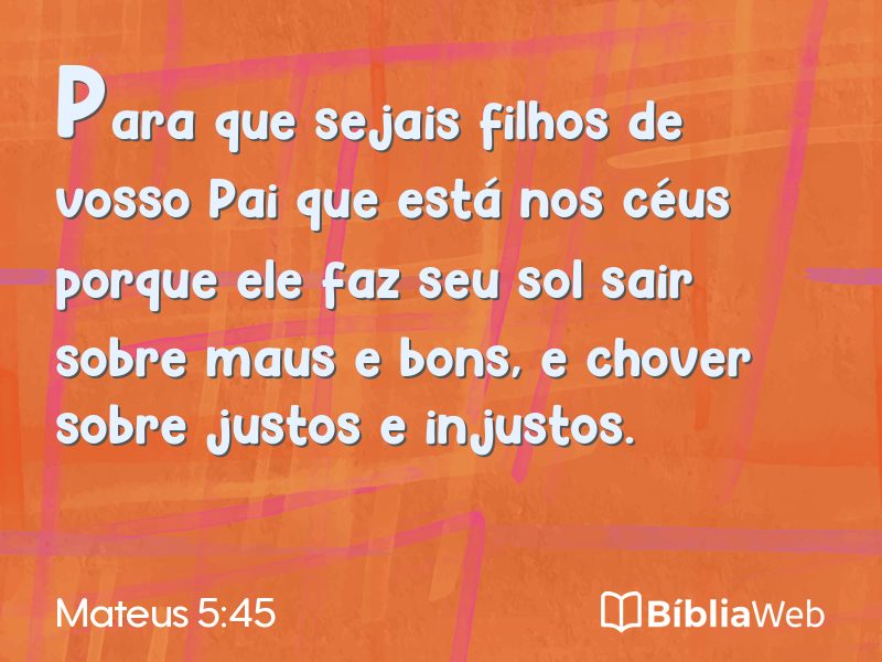 Mateus 5:45 em imagem para compartilhar