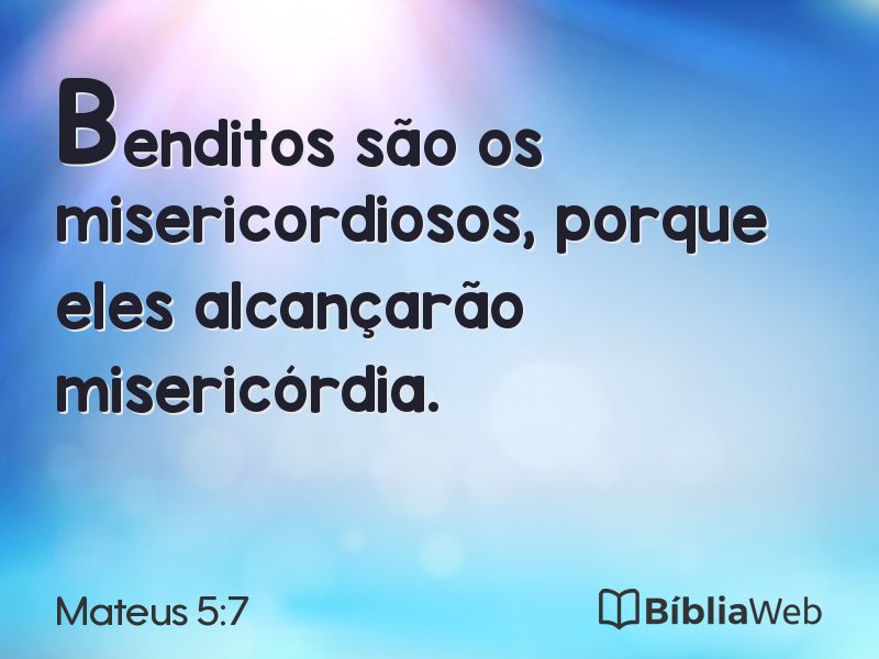 Mateus 5:7 em imagem para compartilhar