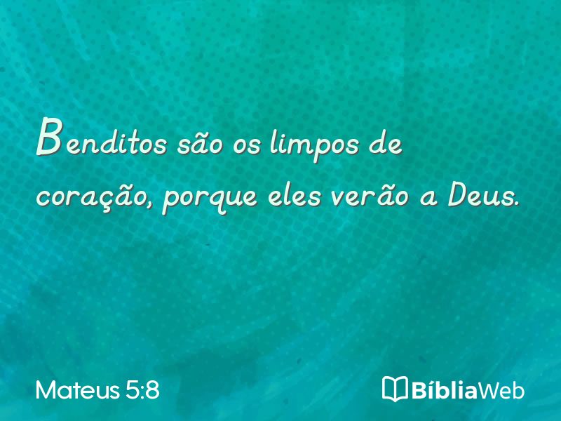 Mateus 5:8 em imagem para compartilhar
