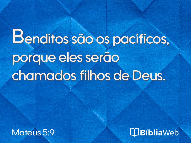 Mateus 5:9 em imagem para compartilhar