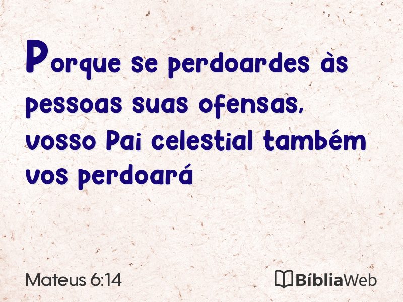 Mateus 6:14 em imagem para compartilhar