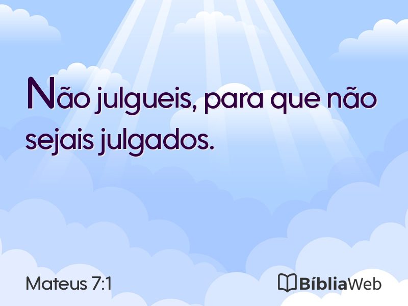 Mateus 7:1 em imagem para compartilhar