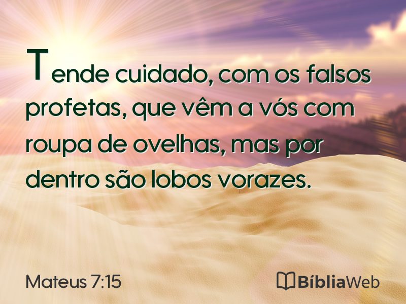 Mateus 7:15 em imagem para compartilhar