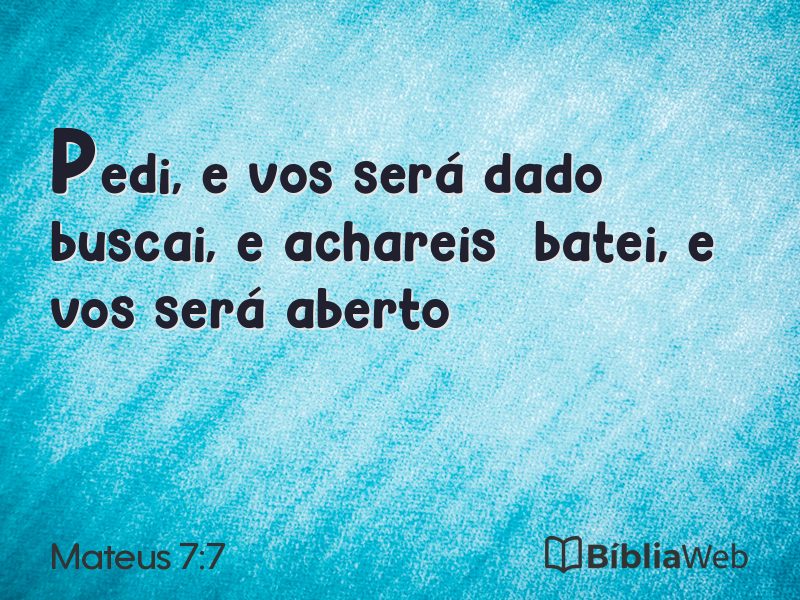 Mateus 7:7 em imagem para compartilhar