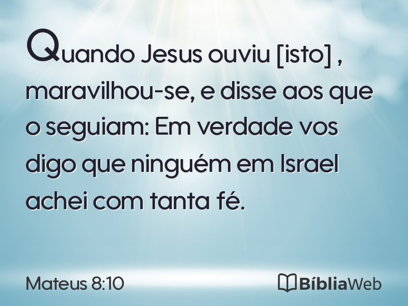 Mateus 8:10 em imagem para compartilhar