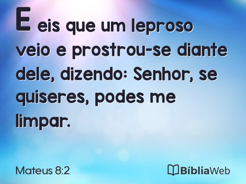 Mateus 8:2 em imagem para compartilhar