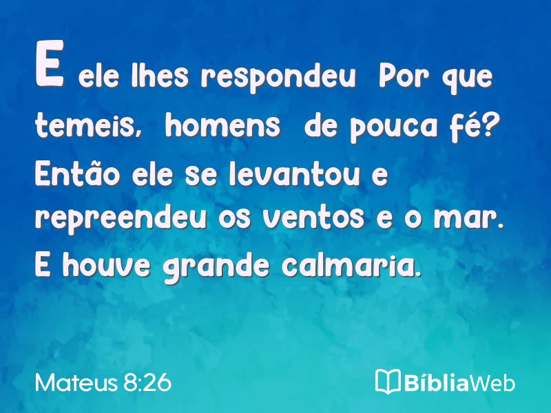 Mateus 8:26 em imagem para compartilhar