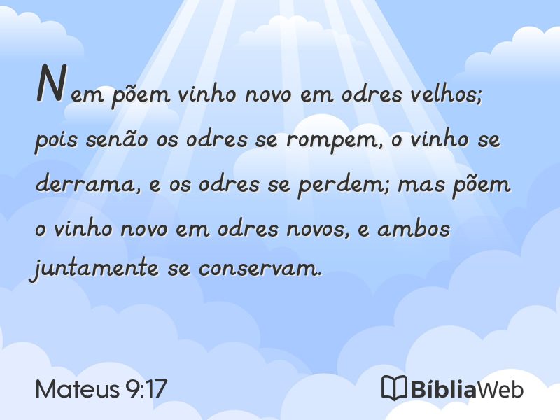 Mateus 9:17 em imagem para compartilhar