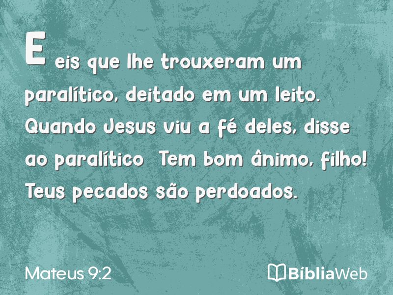 Mateus 9:2 em imagem para compartilhar