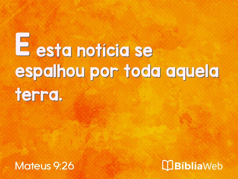 Mateus 9:26 em imagem para compartilhar