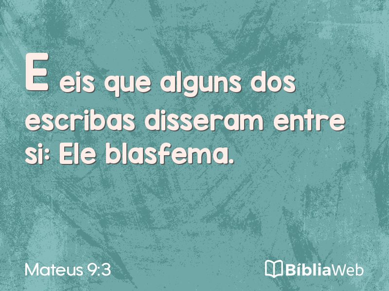 Mateus 9:3 em imagem para compartilhar