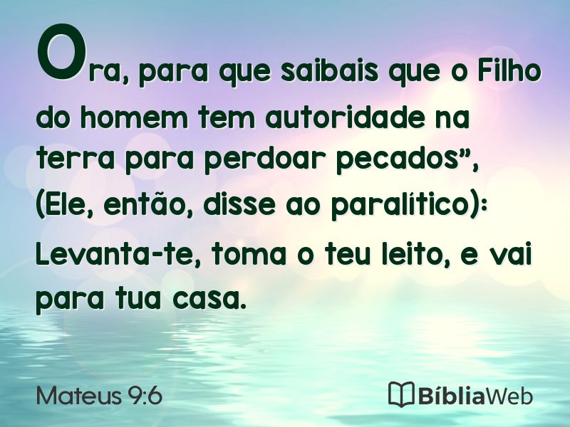 Mateus 9:6 em imagem para compartilhar
