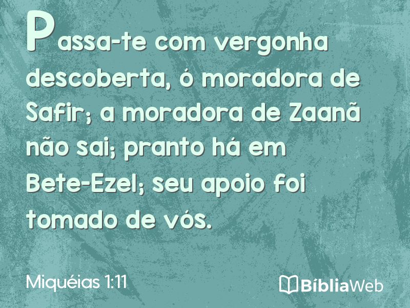 Miquéias 1:11 em imagem para compartilhar