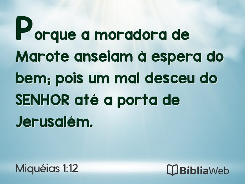 Miquéias 1:12 em imagem para compartilhar