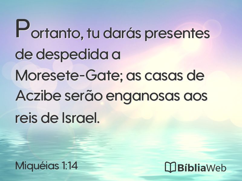 Miquéias 1:14 em imagem para compartilhar