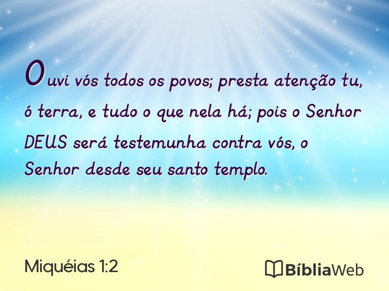 Miquéias 1:2 em imagem para compartilhar