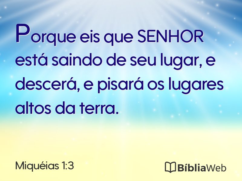 Miquéias 1:3 em imagem para compartilhar
