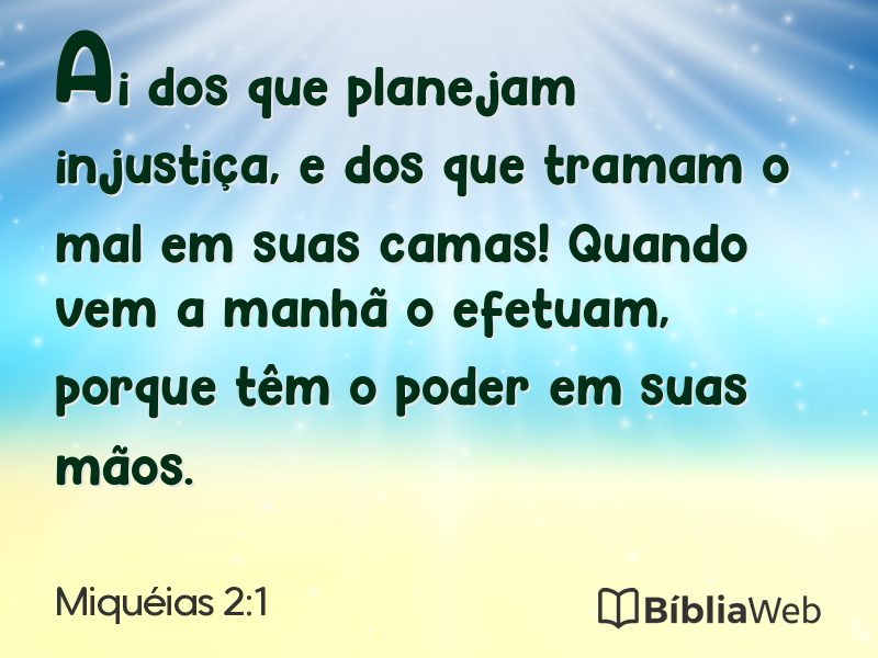 Miquéias 2:1 em imagem para compartilhar