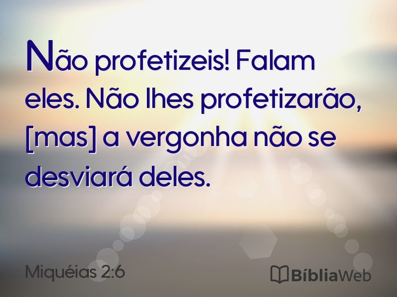 Miquéias 2:6 em imagem para compartilhar