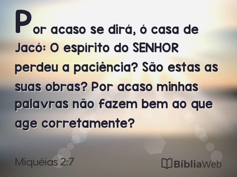 Miquéias 2:7 em imagem para compartilhar