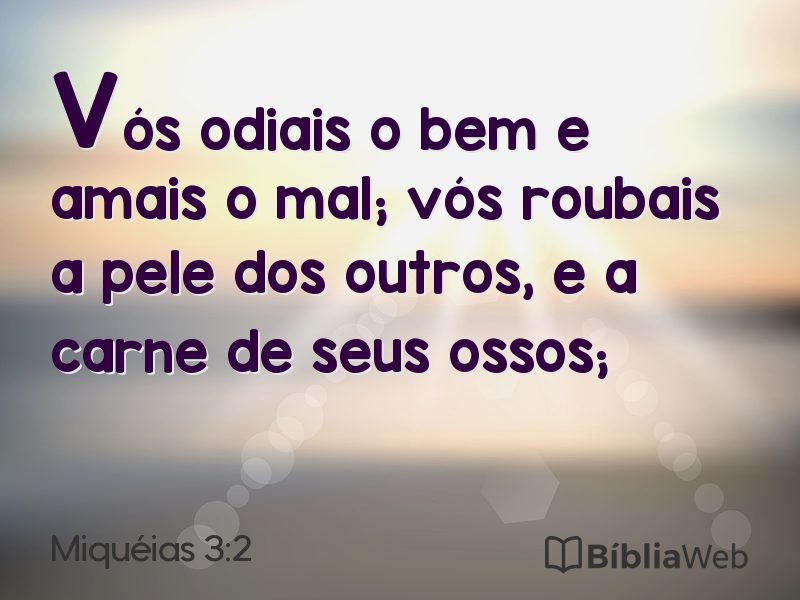 Miquéias 3:2 em imagem para compartilhar