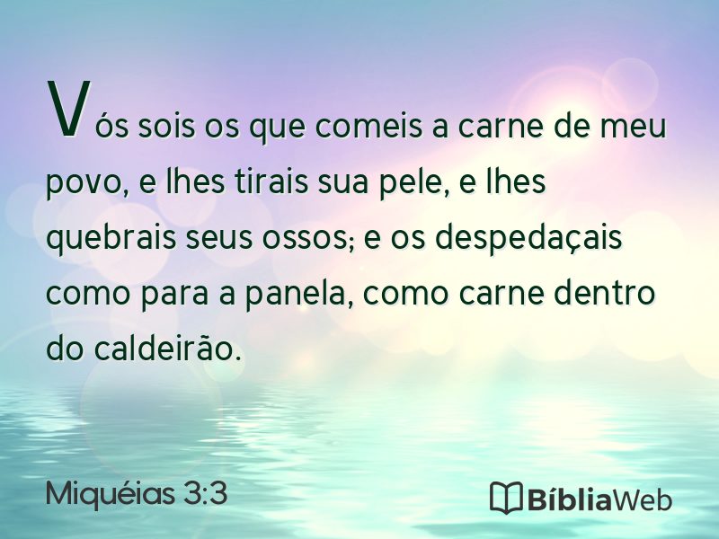 Miquéias 3:3 em imagem para compartilhar