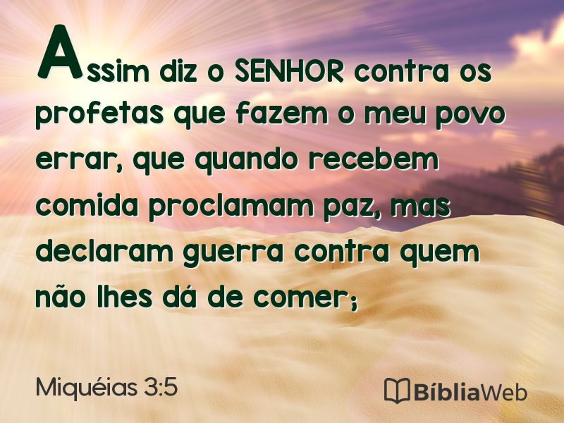 Miquéias 3:5 em imagem para compartilhar