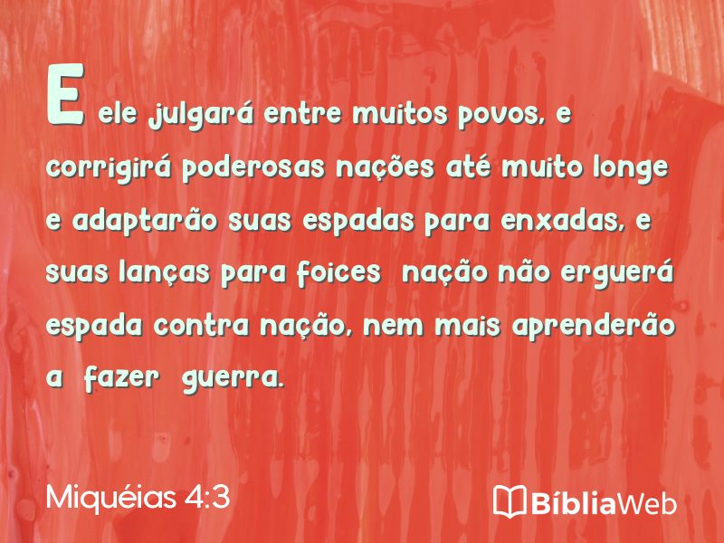 Miquéias 4:3 em imagem para compartilhar