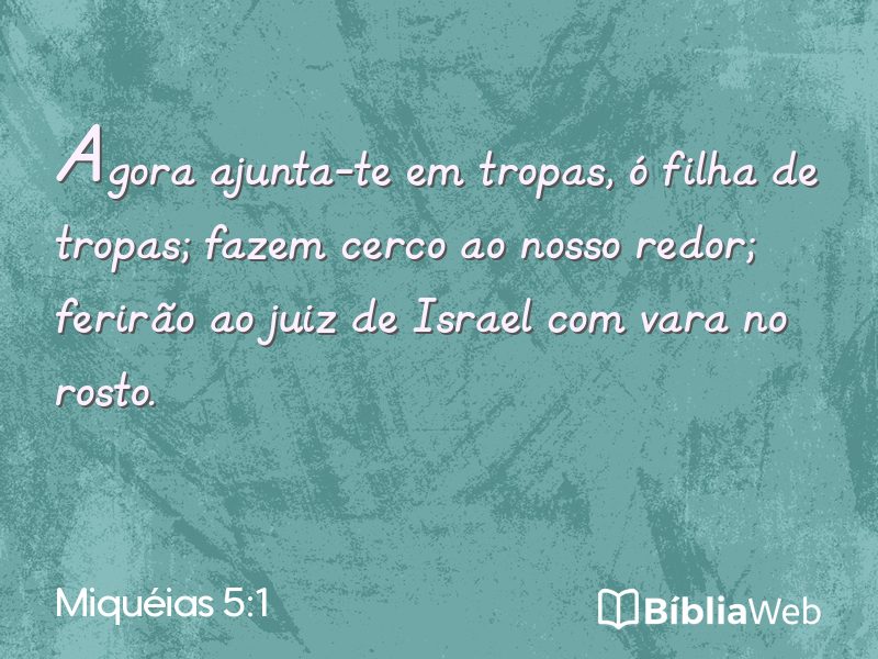 Miquéias 5:1 em imagem para compartilhar
