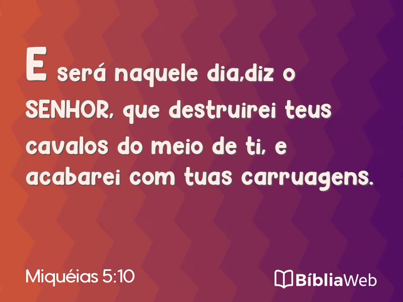 Miquéias 5:10 em imagem para compartilhar