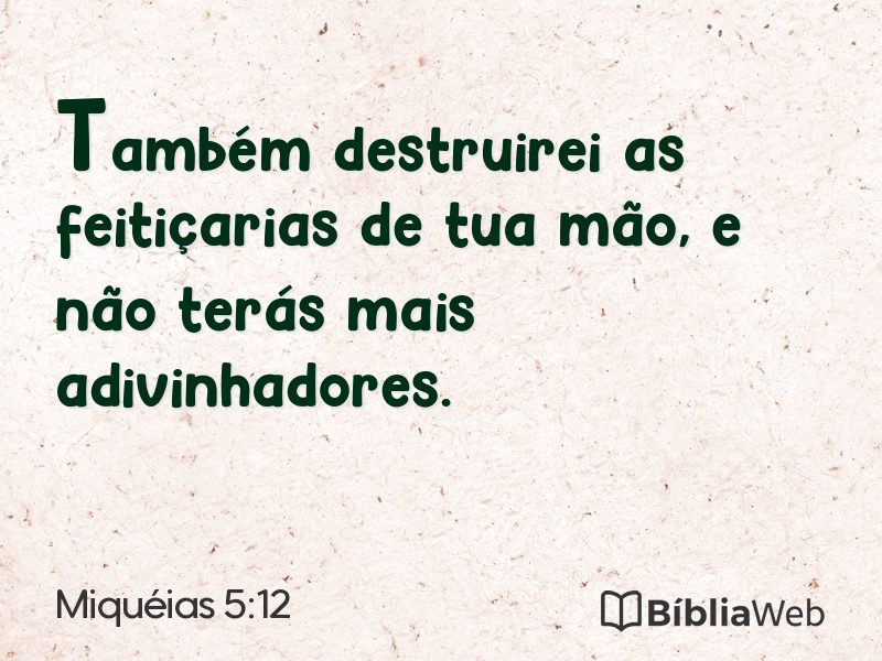 Miquéias 5:12 em imagem para compartilhar