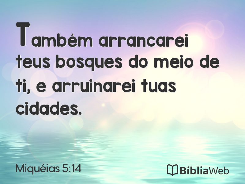 Miquéias 5:14 em imagem para compartilhar