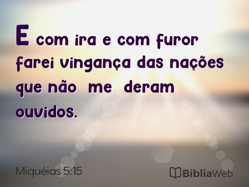 Miquéias 5:15 em imagem para compartilhar