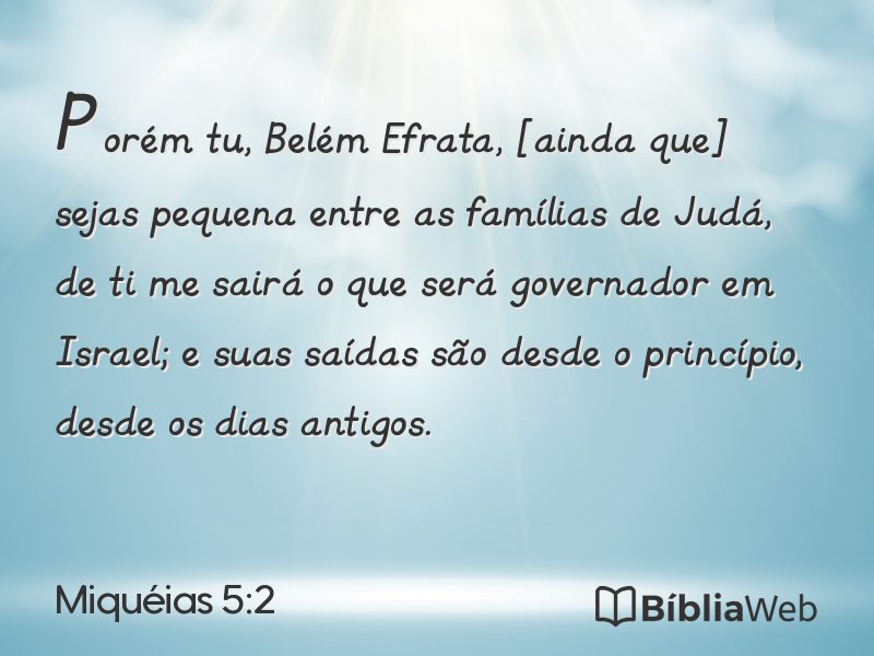 Miquéias 5:2 em imagem para compartilhar