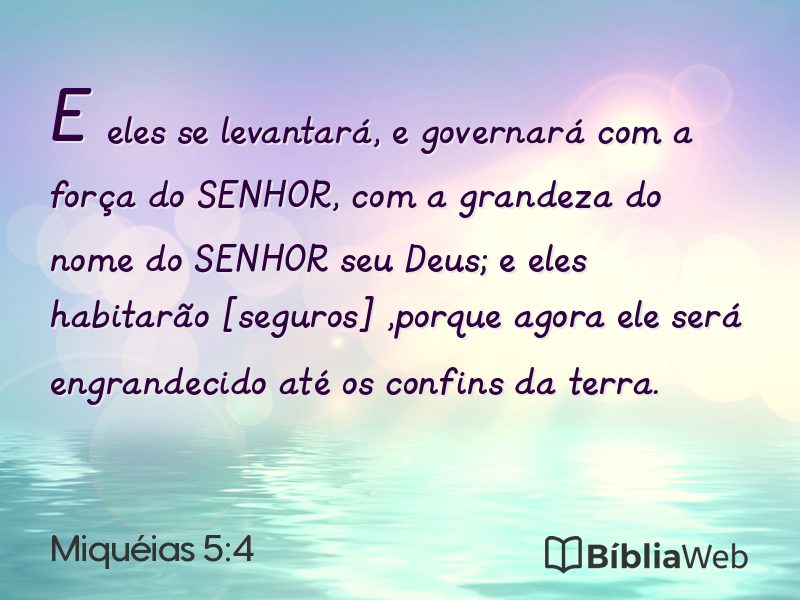 Miquéias 5:4 em imagem para compartilhar