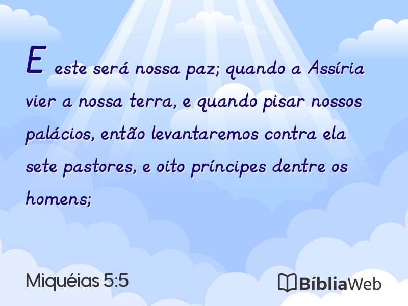 Miquéias 5:5 em imagem para compartilhar