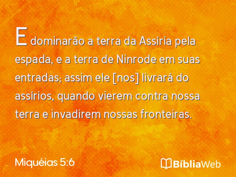 Miquéias 5:6 em imagem para compartilhar