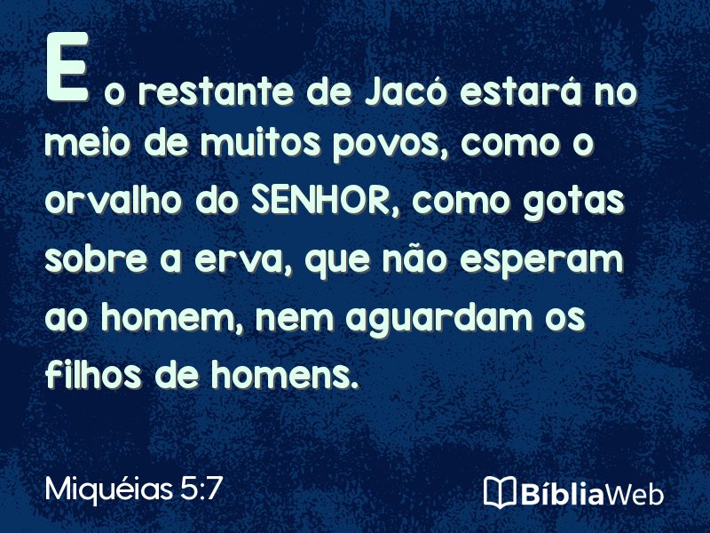 Miquéias 5:7 em imagem para compartilhar
