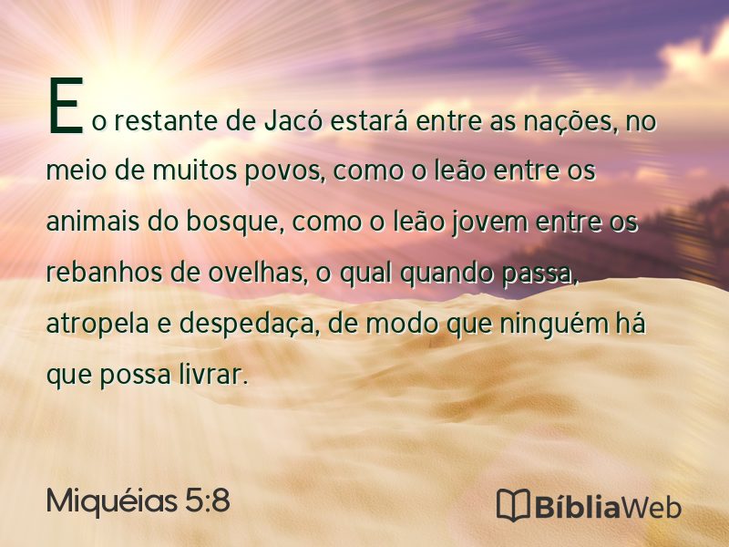 Miquéias 5:8 em imagem para compartilhar