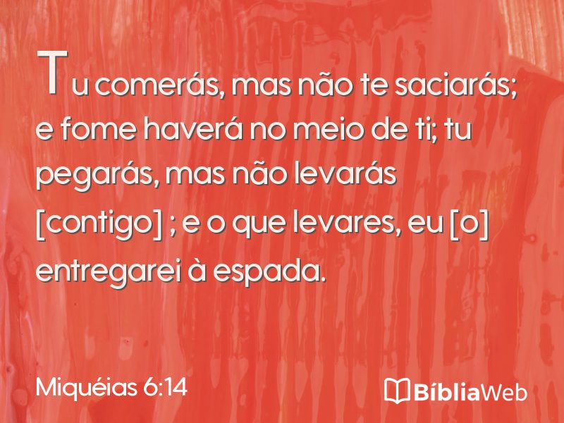 Miquéias 6:14 em imagem para compartilhar
