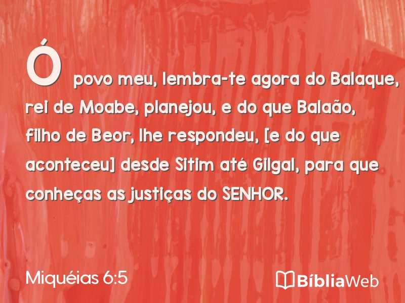 Miquéias 6:5 em imagem para compartilhar