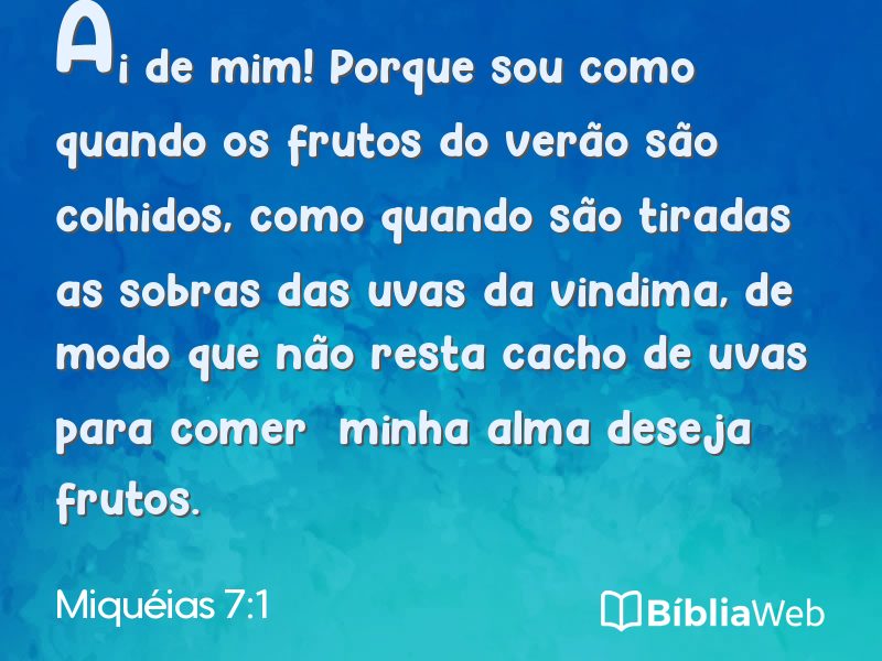 Miquéias 7:1 em imagem para compartilhar