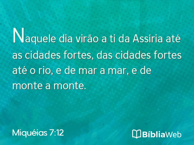 Miquéias 7:12 em imagem para compartilhar