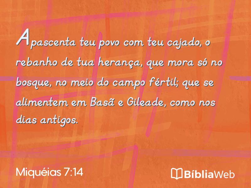 Miquéias 7:14 em imagem para compartilhar