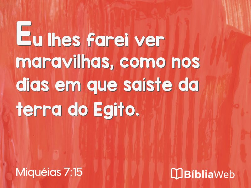 Miquéias 7:15 em imagem para compartilhar
