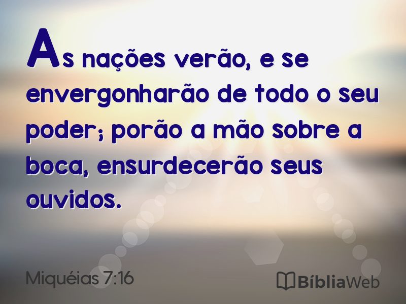 Miquéias 7:16 em imagem para compartilhar