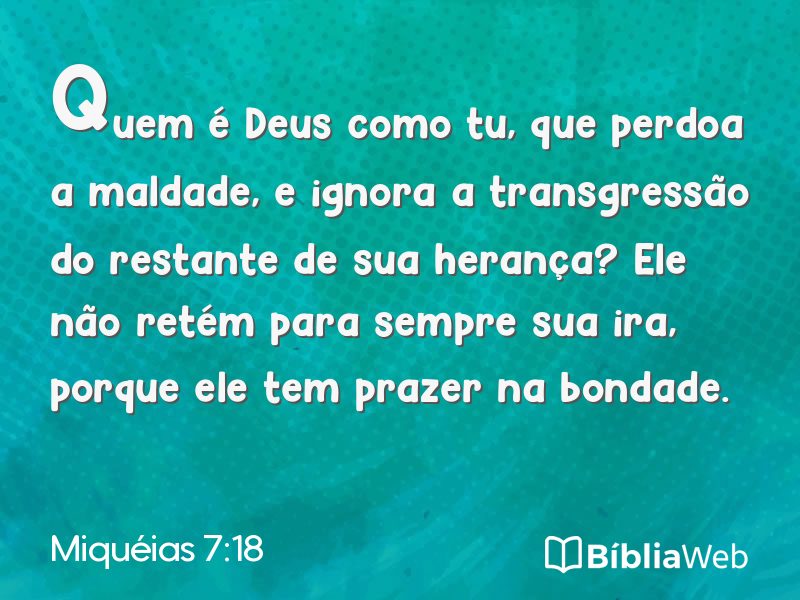 Miquéias 7:18 em imagem para compartilhar