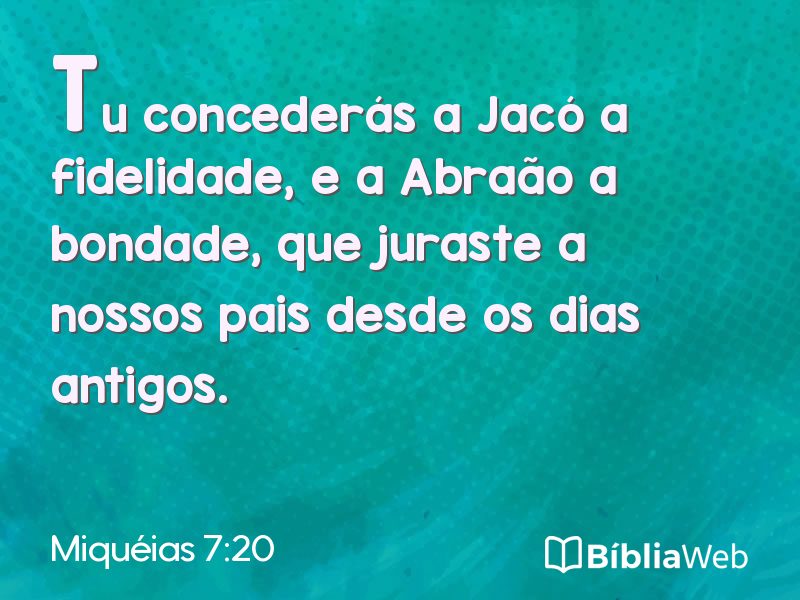 Miquéias 7:20 em imagem para compartilhar