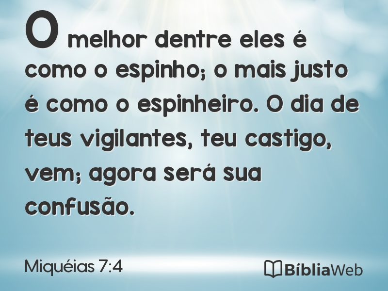 Miquéias 7:4 em imagem para compartilhar